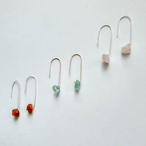 Crystal Earrings: Custom Raw Crystal Drop Earrings