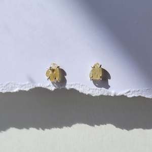 All Raw Crystal Jewellery: Yellow Sapphire Stud Earrings