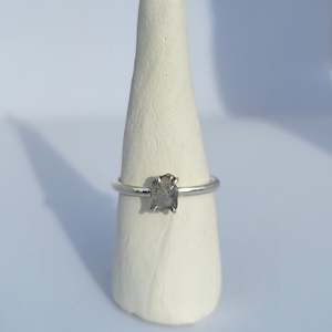 Coloured Rough Sapphire Jewellery: Pale Blue Sapphire Ring