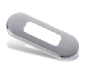 Marine Lighting: Hella Marine Satin Chrome Bezel for LED Oblong Step Lamp