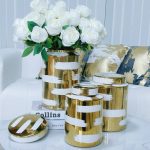 Gold and White Jar (Large)