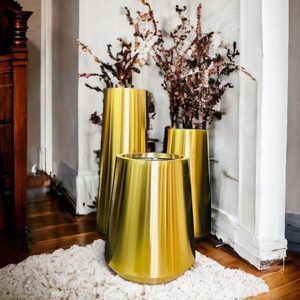 Gold Finish Home Decor Vase (25cm)