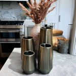 Metallic Metal Home Decor Flower Pot (Large)