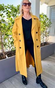 Jumpers Hoodies: SILLS Yellow Maxi Coat