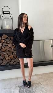 KETZ-KE Black Fluffy Jacket