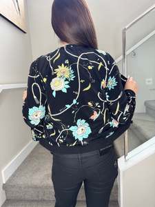 Jumpers Hoodies: RUSTY Black/Floral Jacket