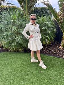 Jumpers Hoodies: KAREN MILLEN Cream Trench Coat