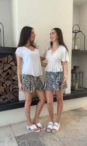 RUBY Black/White Mini Skirt