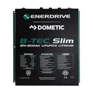B-TEC 200AMP / 12V LIFEPO4 SLIM METAL CASE BATTERY