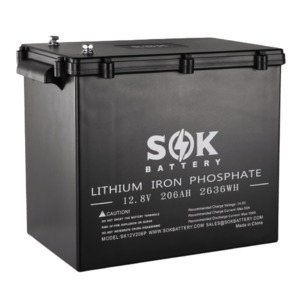 Batteries: CLEARANCE - SOK 12v 206Ah IP65 Lithium Battery with heater