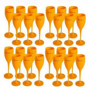Glassware 1: Acrylic Pink Orange Champagne Flutes