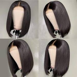 High Temperature Silk Front Lace Wig Human Hair Bob