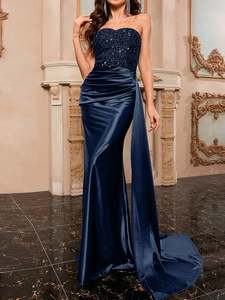 Sweetheart Neck Tube Evening Dress