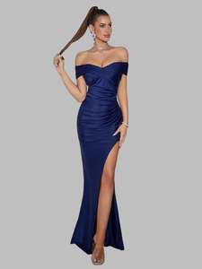 Maxi Long Dress Off Shoulder Strapless Evening Dress