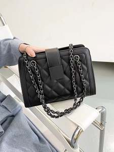 Handbags: Quilted Chain Strap Shoulder Bag