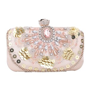 Handbags: Diamond Beading Rhinestone Clutch