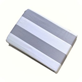 Grey and White Fitted Sheet