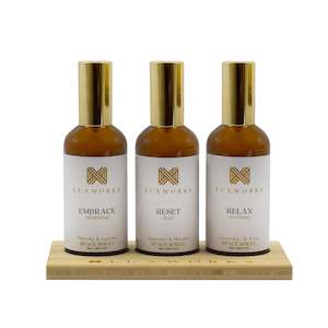 The DAILY Range - 3 x Room / Aura Sprays with Tray