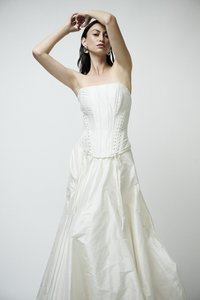 Products: Sawyer Corset – Customizable Silk Corset with Modern Lace-Up - LVR Bridal