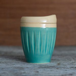 Products: Deksel Turquoise Green (Regular) - Lyttelton Pottery