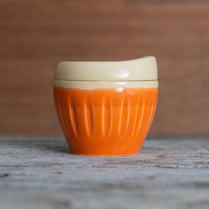 Products: Deksel Orange (Small) - Lyttelton Pottery