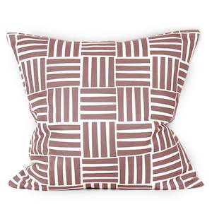 Blocks Cushion - Terracotta