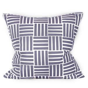 Geometrics: Blocks Cushion - Aubergine