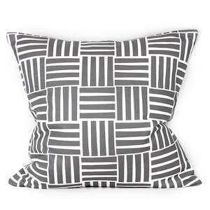 Blocks Cushion - Charcoal