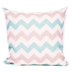 Chevron Cushions: Chevette - Ethereal & Mint