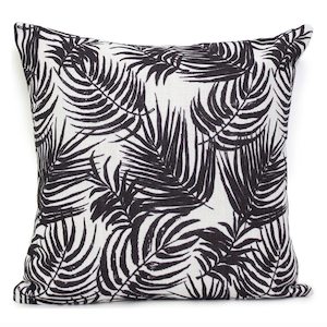 Botanical Cushions: Palm - Black