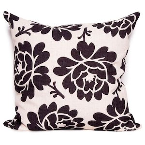 Floral Cushions: Rosewood - Tar
