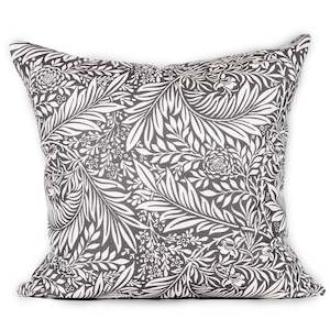 Black Cushions: Larkspur Cushion - Tar