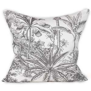 Black Cushions: Jungle Cushion - Tar