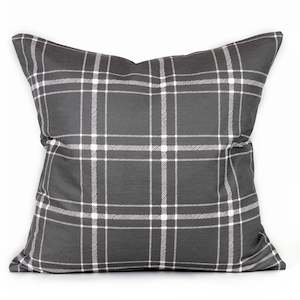 Black Cushions: Mackenzie Cushion - Tar