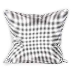 Black Cushions: Gingham Mini Cushion - Onyx