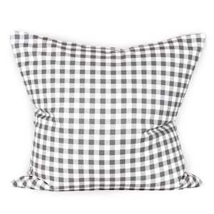 Black Cushions: Gingham Cushion - Onyx