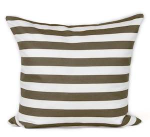 Brown Cushions: Harry Stripe Cushion - Chai
