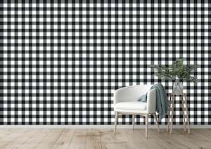 Buffalo Check Wallpaper - Black