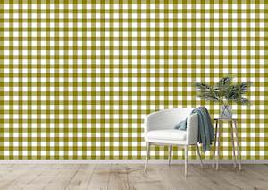 Black Wallpapers: Buffalo Check Wallpaper - Chartreuse