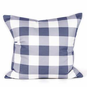 Buffalo Check Cushion - Denim