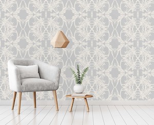Blue Wallpapers: Classic Wattle Wallpaper - Pearl/Arctic
