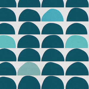 Half Moon Multi - Aqua Fabric