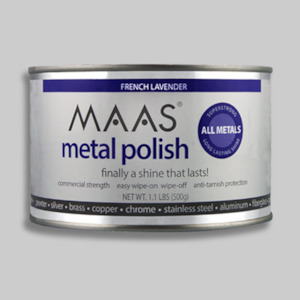Metal Polish: MAAS Metal Polish: 500g Large Tin french lavendar