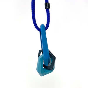 Necklaces: Links Necklace, 8 Links on a pink cord