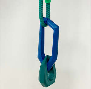 Featured Maca Links Neckwear: Maca Links Pendant, teal green and blue