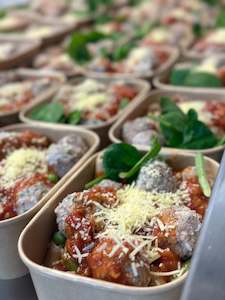 Lite Lamb Meatballs with Pasta