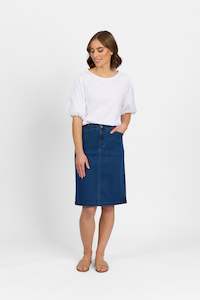 Denim: M433 Georgia Skirt - Blue Wash Denim