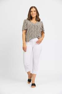 M6515 Roam Crop in Faille - White