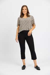 Jeans: M6245 Mercy Crop in Faille - Black