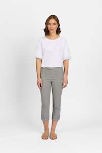 M6245 Mercy Crop in Faille - Gingham